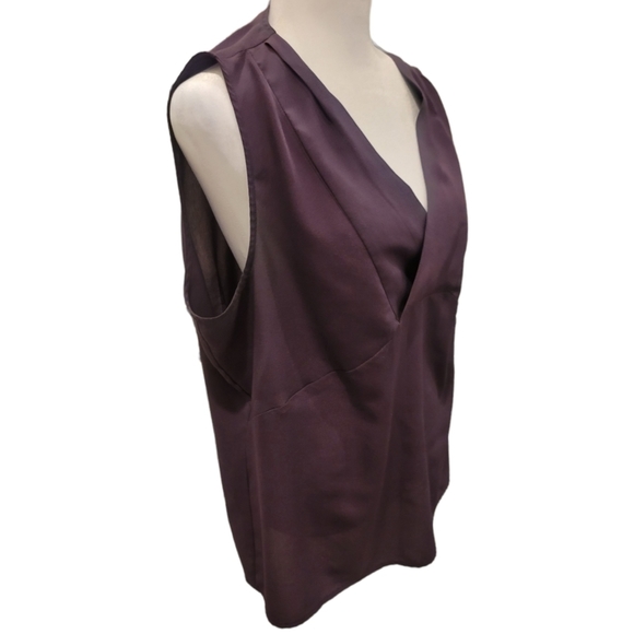 𝅺the Limited Plum / Purple Sleeveless Blouse for Fall Size XL - Picture 3 of 5